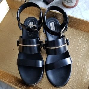 *SALE*  Balenciaga metal bar and leather sandal
